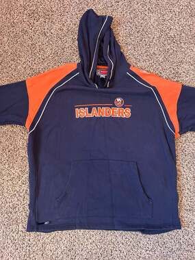 Reebok New York Islanders Hoodie Size XXL Blue Orange NHL Hockey